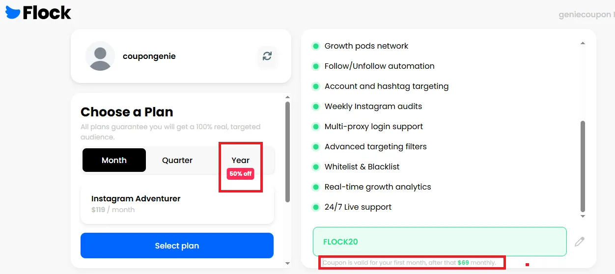 Flocksocial 10% off coupon code