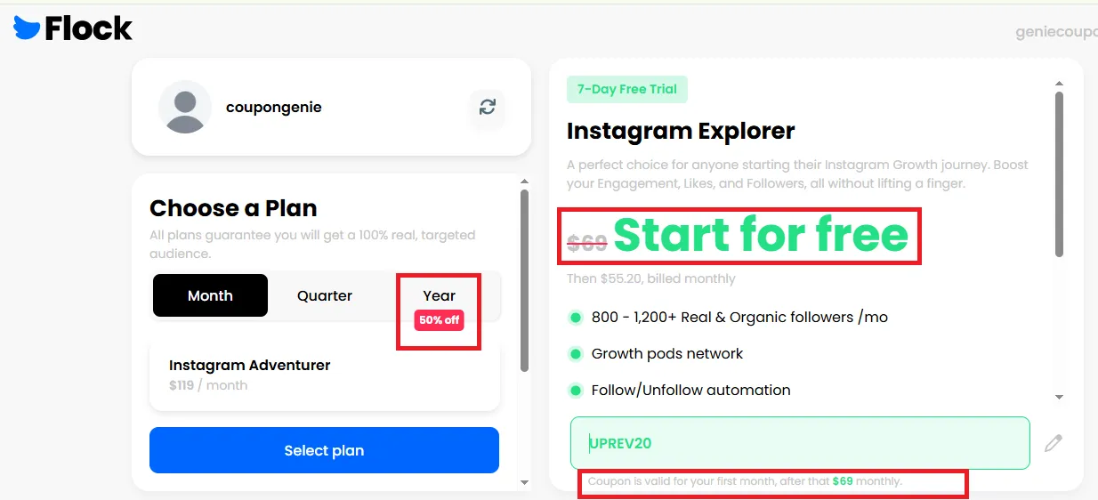 Flocksocial 20% off coupon